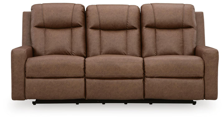 Mackmenville Reclining Sofa - Caramel (4)