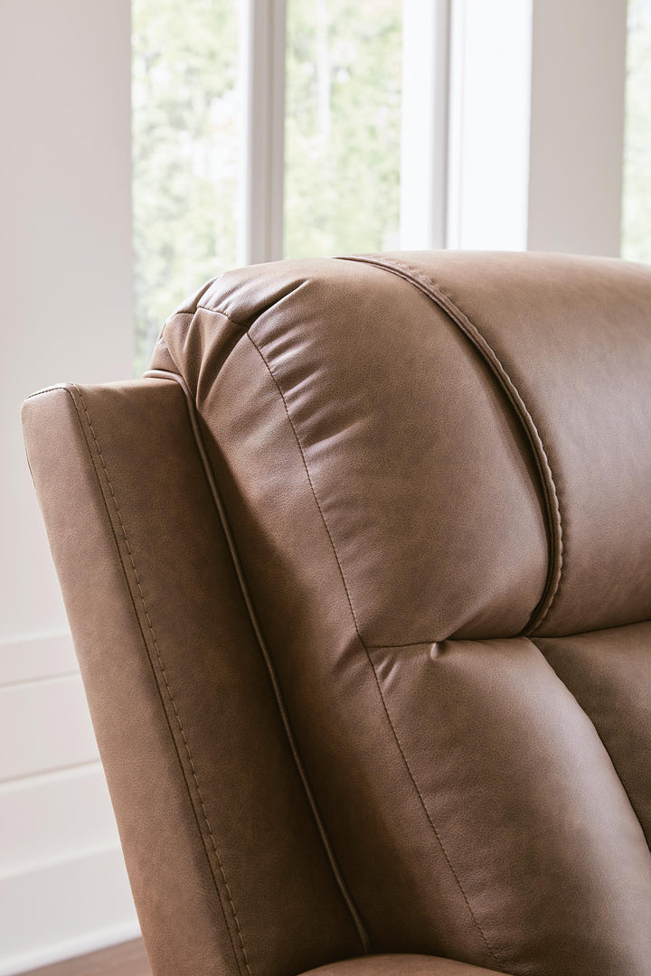 Mackmenville Reclining Sofa - Caramel (7)