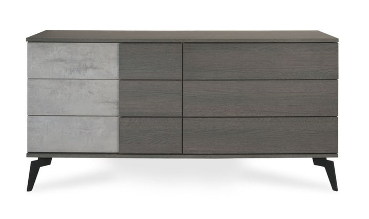 Palermo Italian Modern Faux Concrete &amp; Grey Dresser
