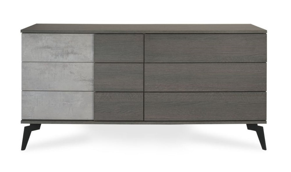 Palermo Italian Modern Faux Concrete & Grey Dresser
