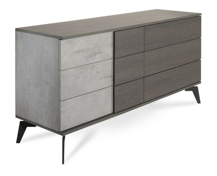 Palermo Italian Modern Faux Concrete &amp; Grey Dresser