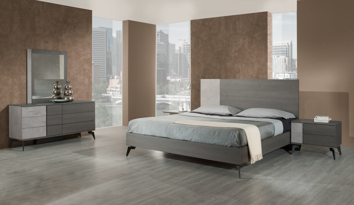 Palermo Italian Modern Faux Concrete & Grey Dresser