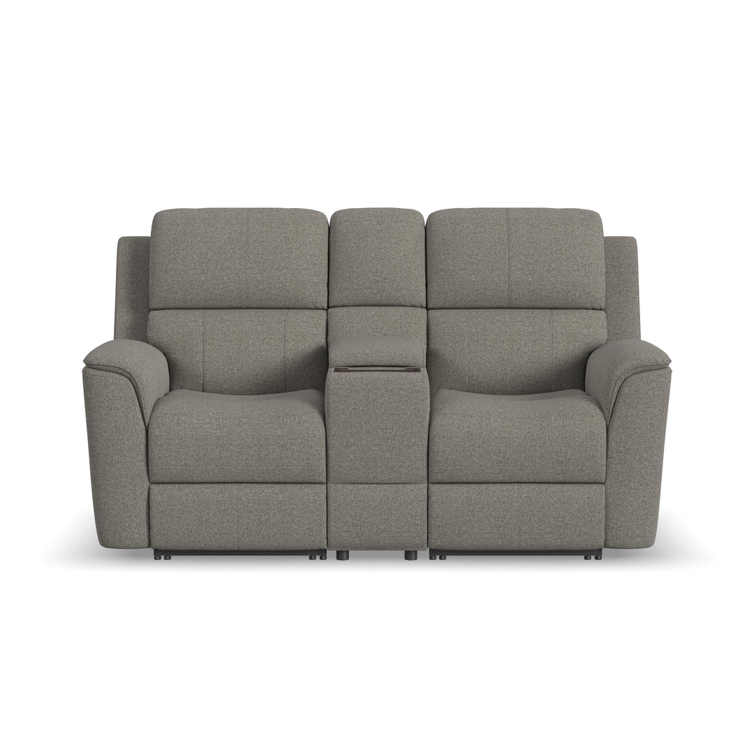 Flexsteel 1041-64PH-42501 Henry  Power Reclining Loveseat With Console & Power Headrests & Lumbar  Fog