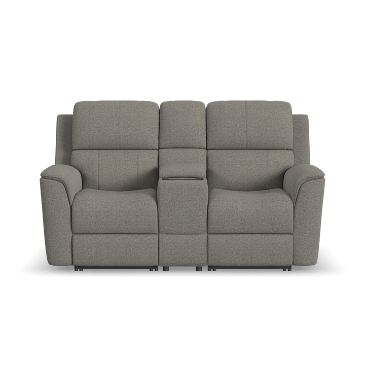 Flexsteel 1041-64PH-42501 Henry  Power Reclining Loveseat With Console & Power Headrests & Lumbar  Fog