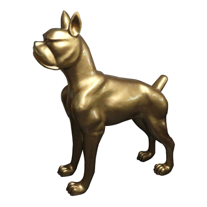 Large Gold Dog Sculpture