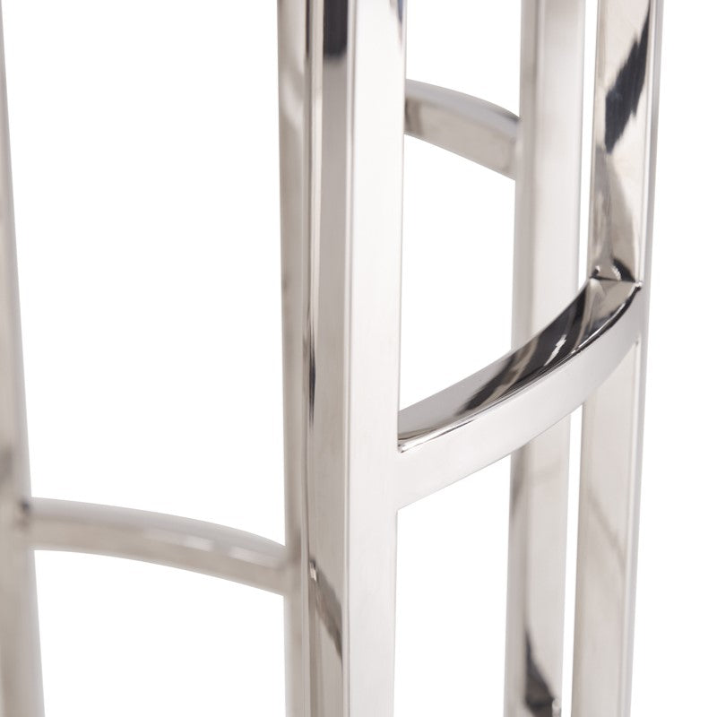 Silvan Modern Marble & Stainless Steel End Table