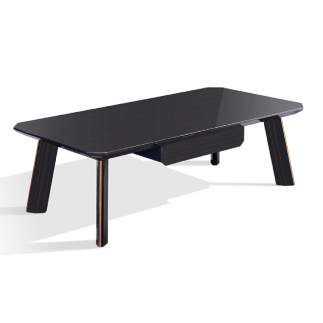 Chadwick Modern Ebony &amp; Rosegold Coffee Table