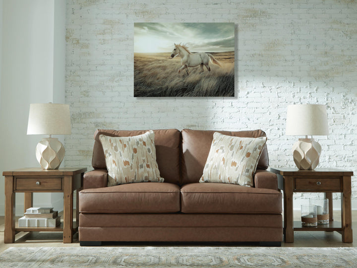 VillaCourt Loveseat - Light Brown (2)