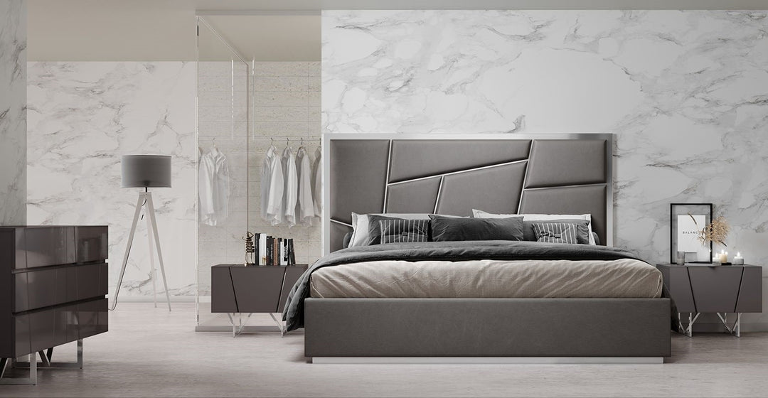 Chrysler Modern Grey Bedroom Set