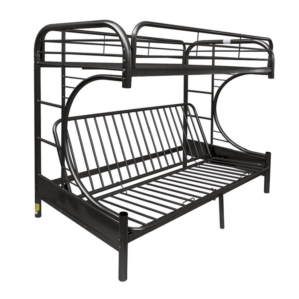 Eclipse - Twin Over Full Futon Bunk Bed - Black