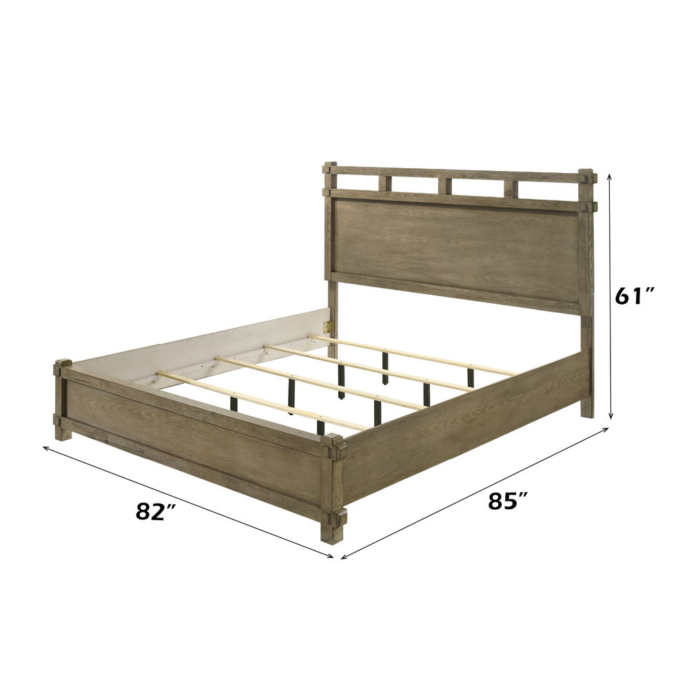 Colton - Eastern King Bed - Antique White Oak