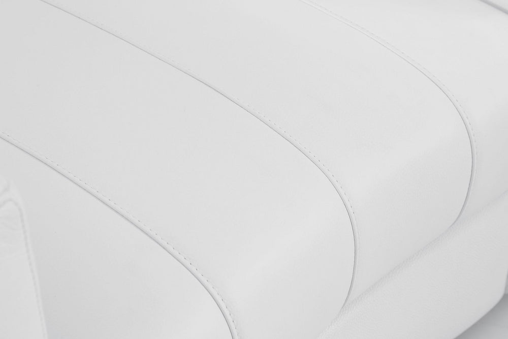 DivanItalia 904 Loveseat in Top-Grain Italian Leather - White