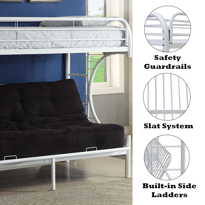 Eclipse - Twin Over Full Futon Bunk Bed - White
