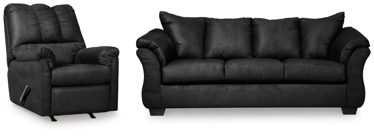 Darcy Sofa and Recliner - Black (1)