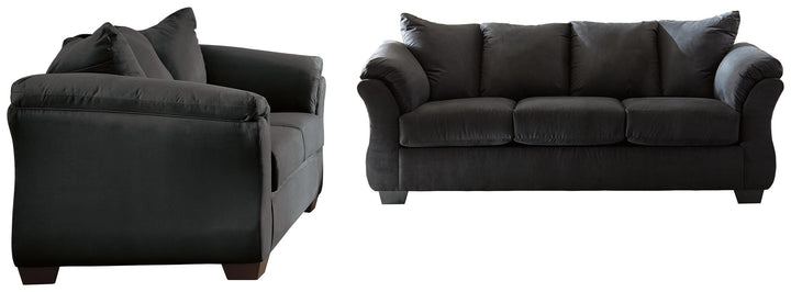 Darcy Sofa and Loveseat - Black (1)