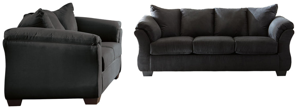 Darcy Sofa and Loveseat - Black (1)
