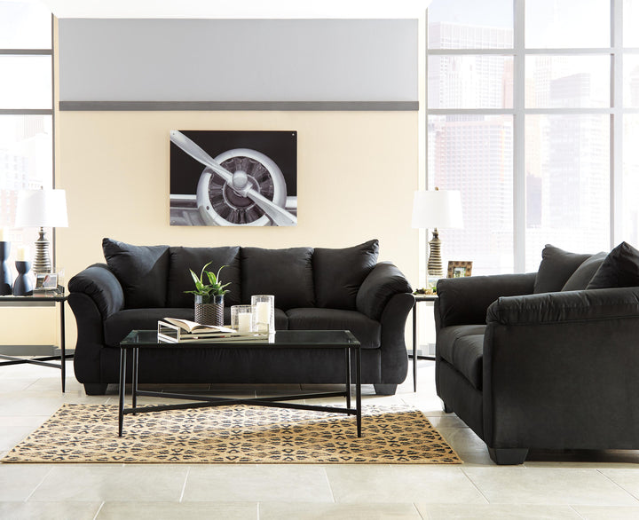 Darcy Sofa and Loveseat - Black (2)