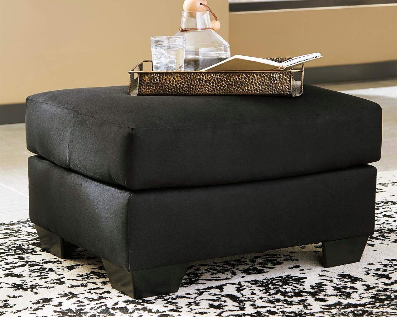 Darcy Ottoman - Black (2)