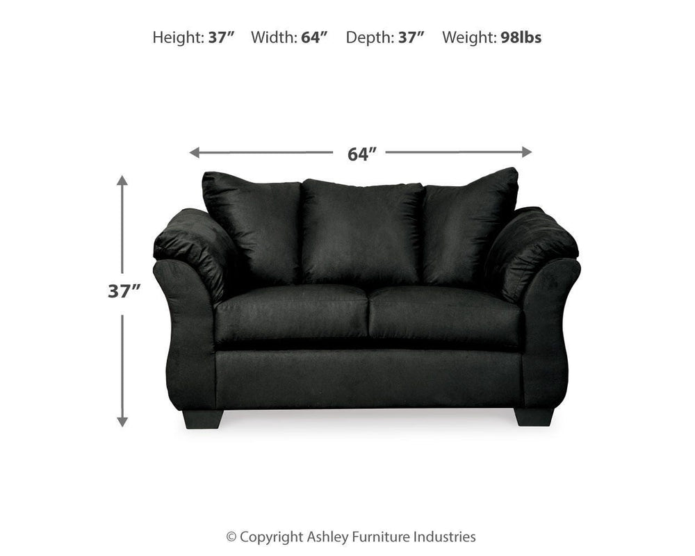 Darcy Loveseat - Black (3)