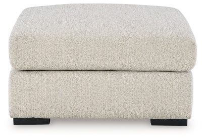 Laurelgrove Oversized Accent Ottoman - Pearl Silver