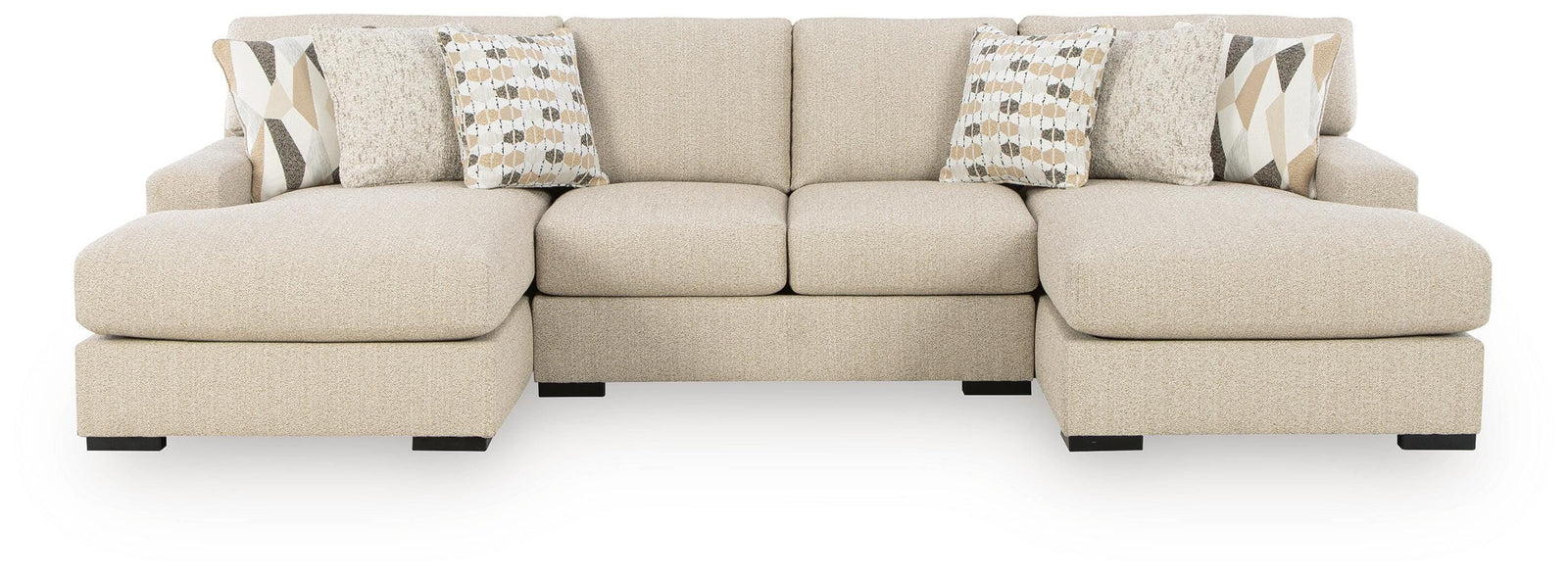 Laurelgrove 3-Piece Double Chaise Sectional - Pearl Silver (1)