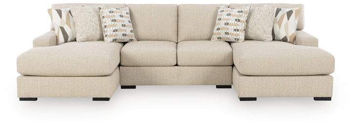 Laurelgrove 3-Piece Double Chaise Sectional - Pearl Silver (1)