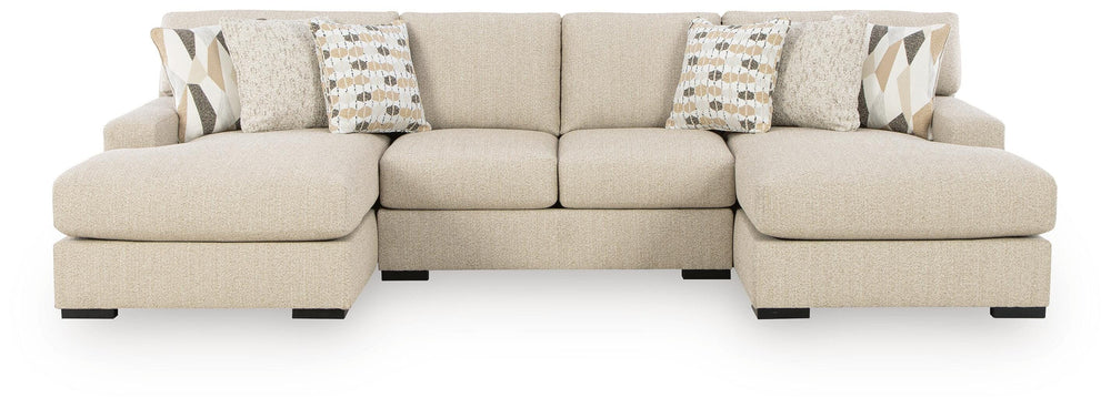 Laurelgrove 3-Piece Double Chaise Sectional - Pearl Silver (1)