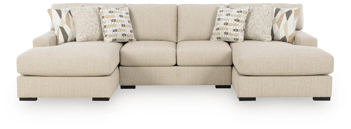 Laurelgrove 3-Piece Double Chaise Sectional - Pearl Silver (1)