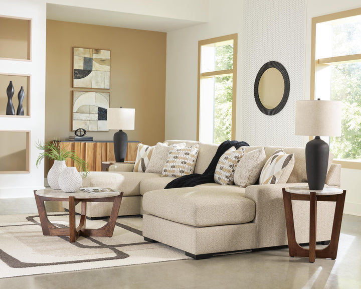 Laurelgrove 3-Piece Double Chaise Sectional - Pearl Silver (3)