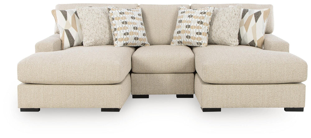 Laurelgrove 3-Piece Double Chaise Sectional - Pebble (1)