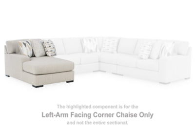 Laurelgrove Left-Arm Facing Corner Chaise - Pearl Silver