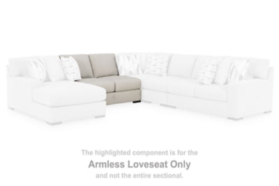 Laurelgrove Armless Loveseat - Pearl Silver