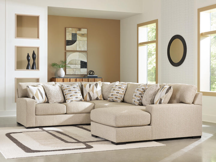Laurelgrove 4-Piece Sectional with Chaise - Pebble (2)