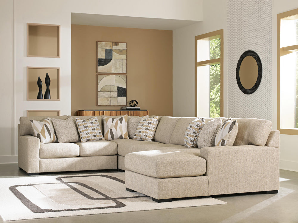 Laurelgrove 5-Piece Sectional with Chaise - Pebble (2)