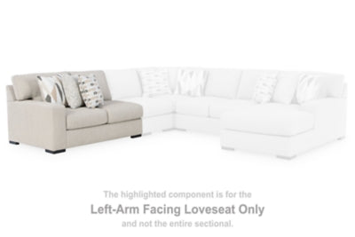 Laurelgrove Left-Arm Facing Loveseat - Pearl Silver