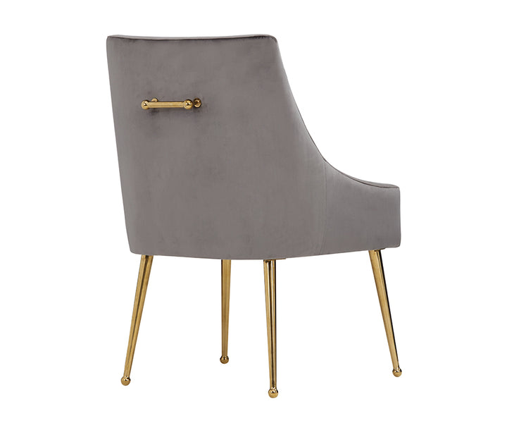 Castana Modern Grey Velvet &amp; Gold Dining Chair (Set of 2)