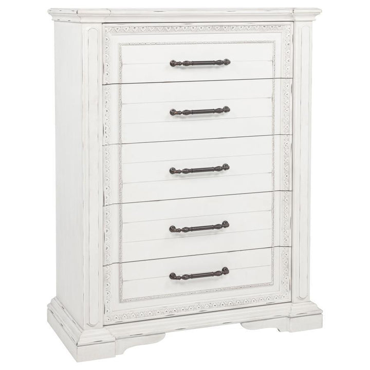 Coaster Furniture Mckinney - 5-Drawer Bedroom Chest Of Drawers - Vintage White