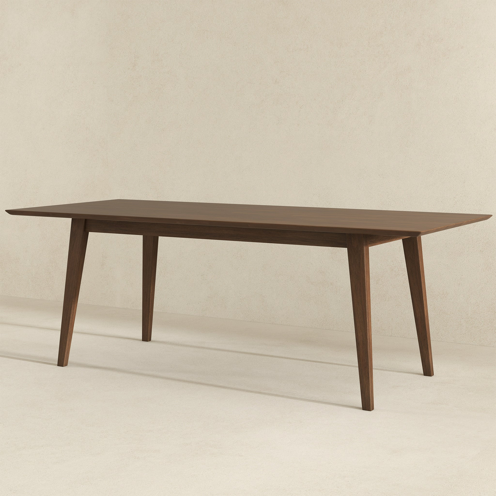 Levi Modern Solid Wood 86" Rectangular Dining Kitchen Table in Brown