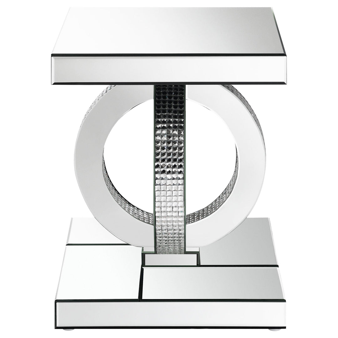 Coaster Furniture 753277 Breena Rectangular Mirrored Acrylic End Table Silver