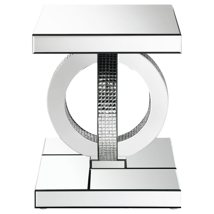 Coaster Furniture 753277 Breena Rectangular Mirrored Acrylic End Table Silver