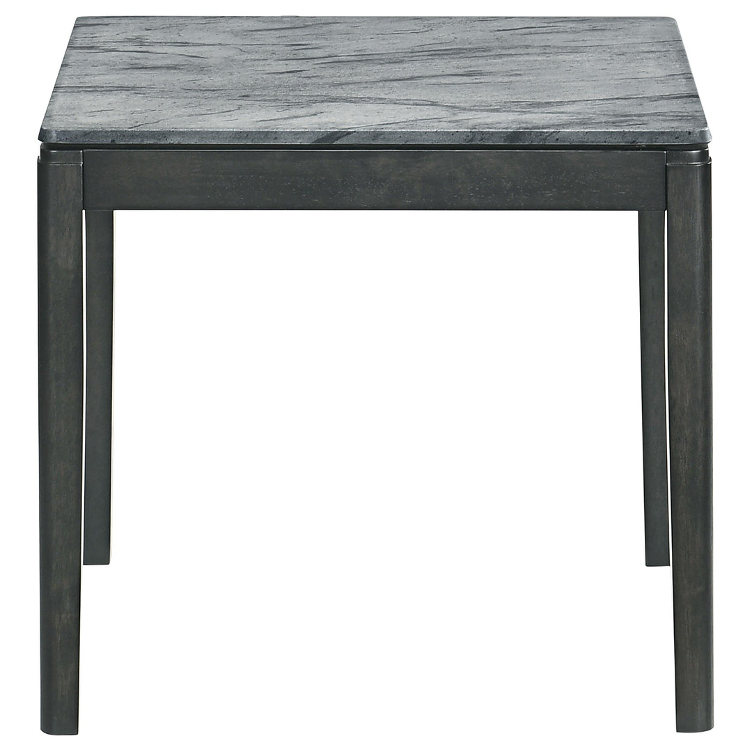 Coaster Furniture 753517 Mozzi Square Faux Marble Side End Table Grey and Black