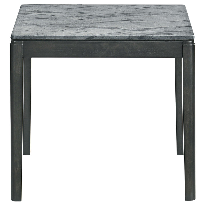 Coaster Furniture 753517 Mozzi Square Faux Marble Side End Table Grey and Black