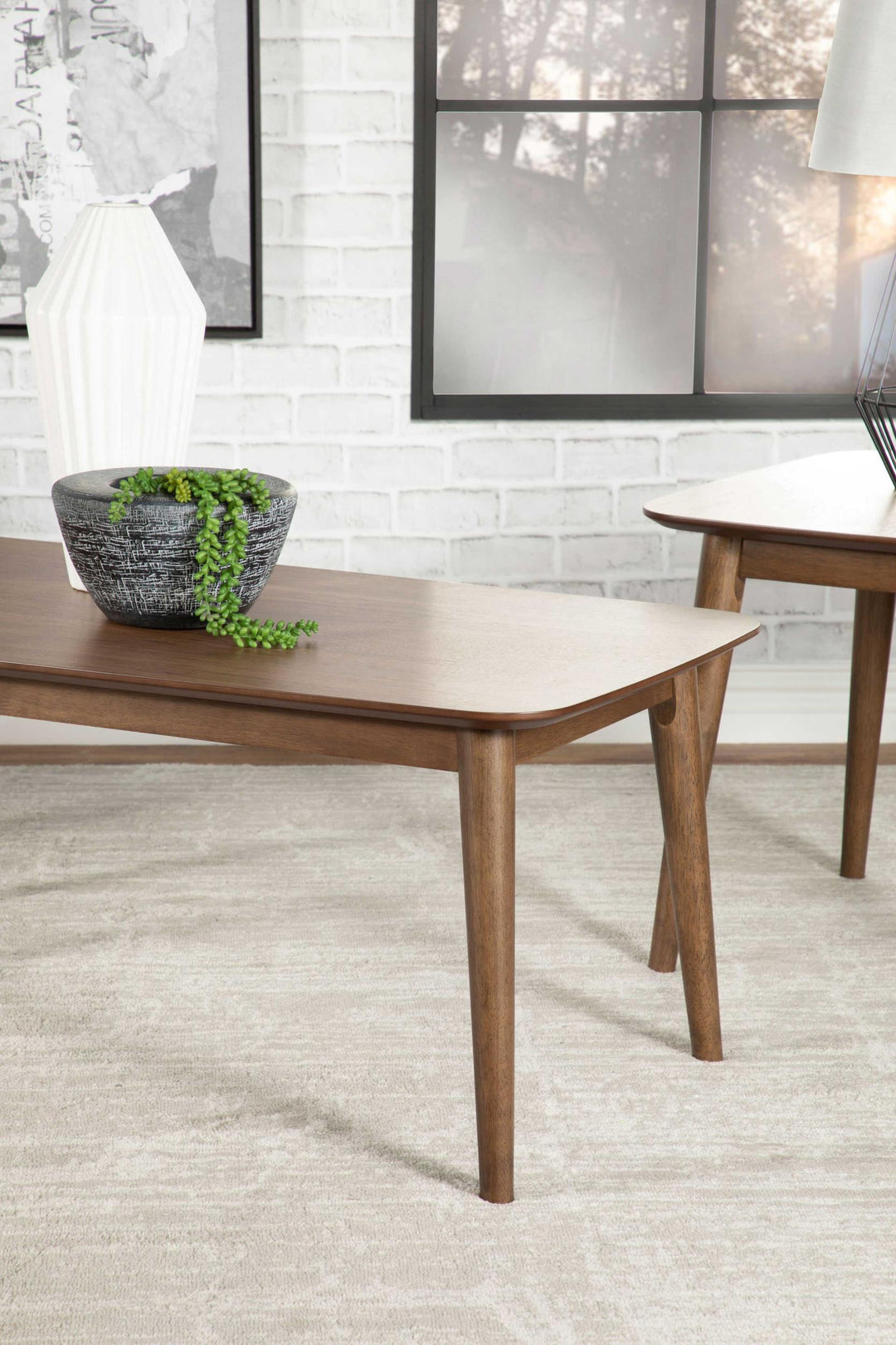 Coaster Furniture 753524 Radley 3-piece Rectangular Coffee Table Set Natural Walnut