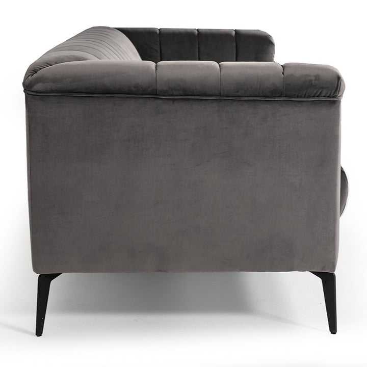 Jeremy Modern Grey Velvet Sofa