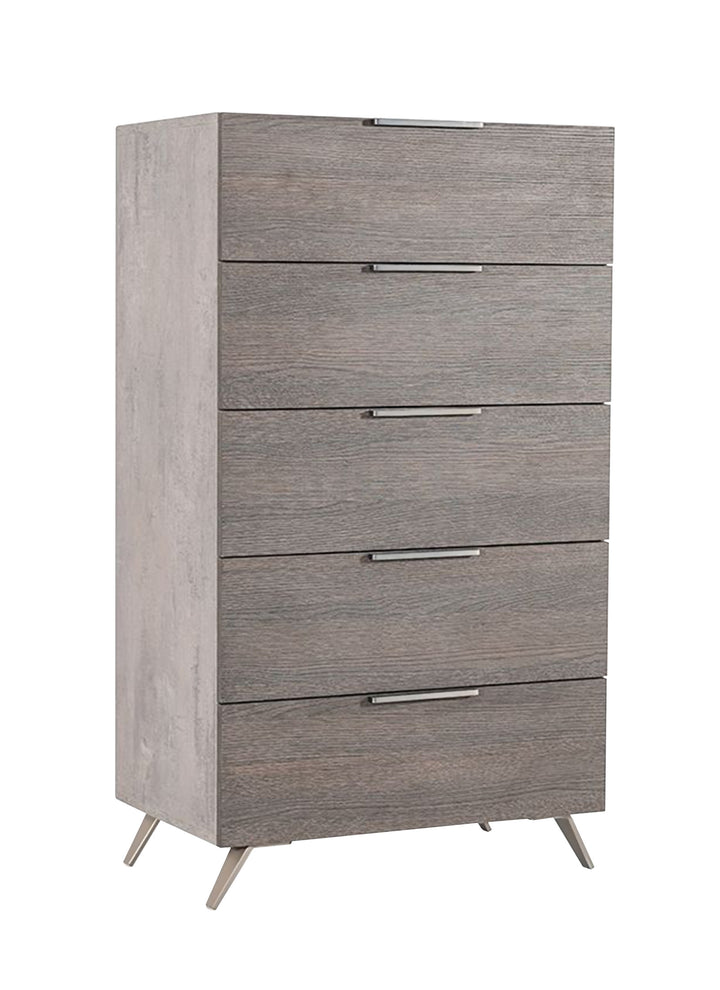 Bronx Italian Modern Faux Concrete &amp; Grey Chest