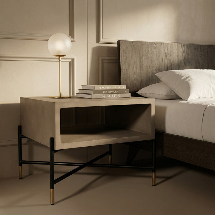 Walker Modern Concrete &amp; Metal Coffee Table