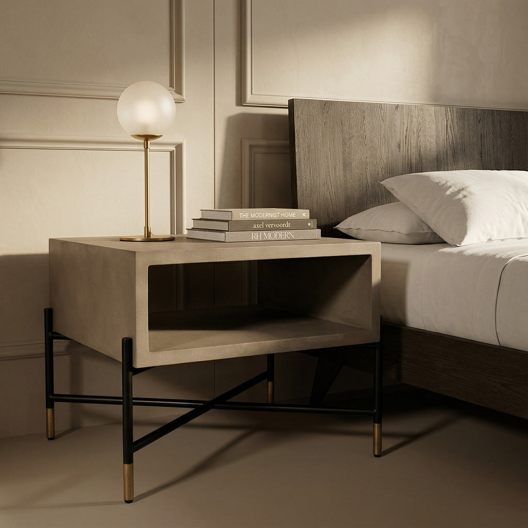 Walker Modern Concrete & Metal Coffee Table