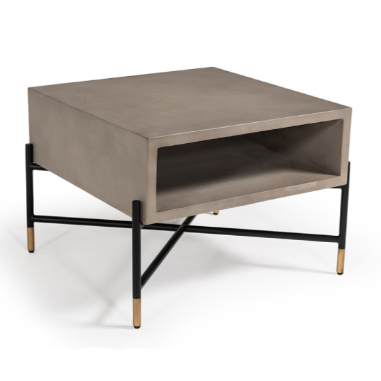 Walker Modern Concrete & Metal Coffee Table