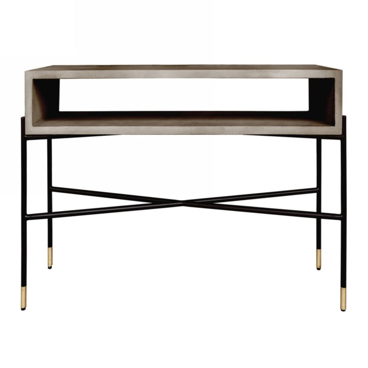 Walker Modern Concrete &amp; Metal Console Table