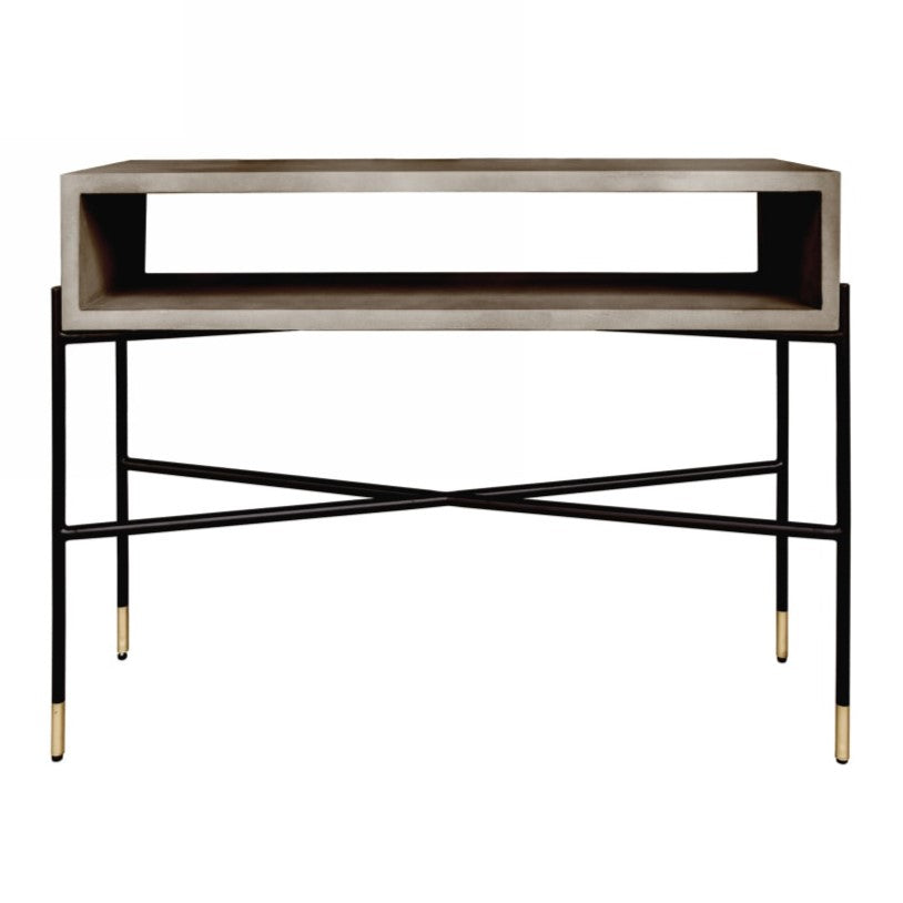 Walker Modern Concrete & Metal Console Table